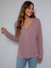 Dropped Shoulder High-Low Waffle-Knit Top Bazaarbey