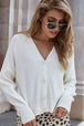 V-Neck Dropped Shoulder Cardigan Trendsi