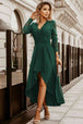 Lace High-Low V-Neck Dress Bazaarbey