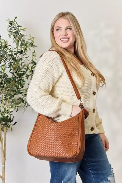  Weaved Vegan Leather Handbag Bazaarbey