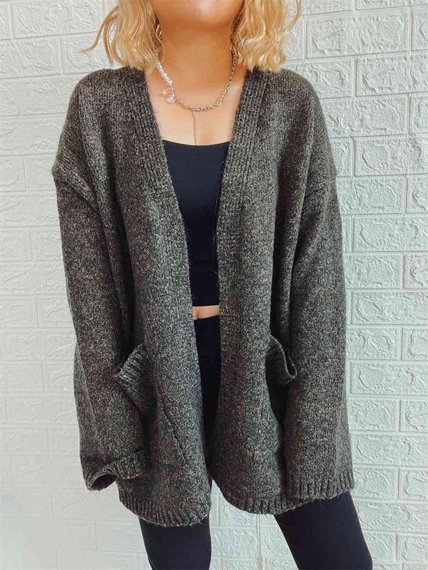  Long Sleeve Cardigan with Pockets Bazaarbey