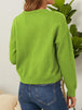 Flower Button Front Dropped Shoulder Cardigan Trendsi