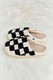 dy Checkered Print Plush Slide Slippers Trendsi