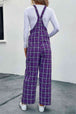 Plaid Straight Leg Overalls Bazaarbey