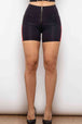 Full Size Side Stripe Zip Closure Denim Shorts Bazaarbey