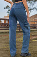 Loose Fit Long Jeans with Pockets Bazaarbey