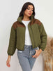 Two-Tone Zip-Up Puffer Jacket Trendsi