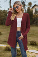  Long Sleeve Cardigan with Pocket Trendsi