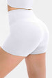 Slim Fit Wide Waistband Sports Shorts Trendsi