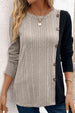  Long Sleeve Knit Top Trendsi