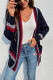  Striped Long Sleeve Cardigan Trendsi