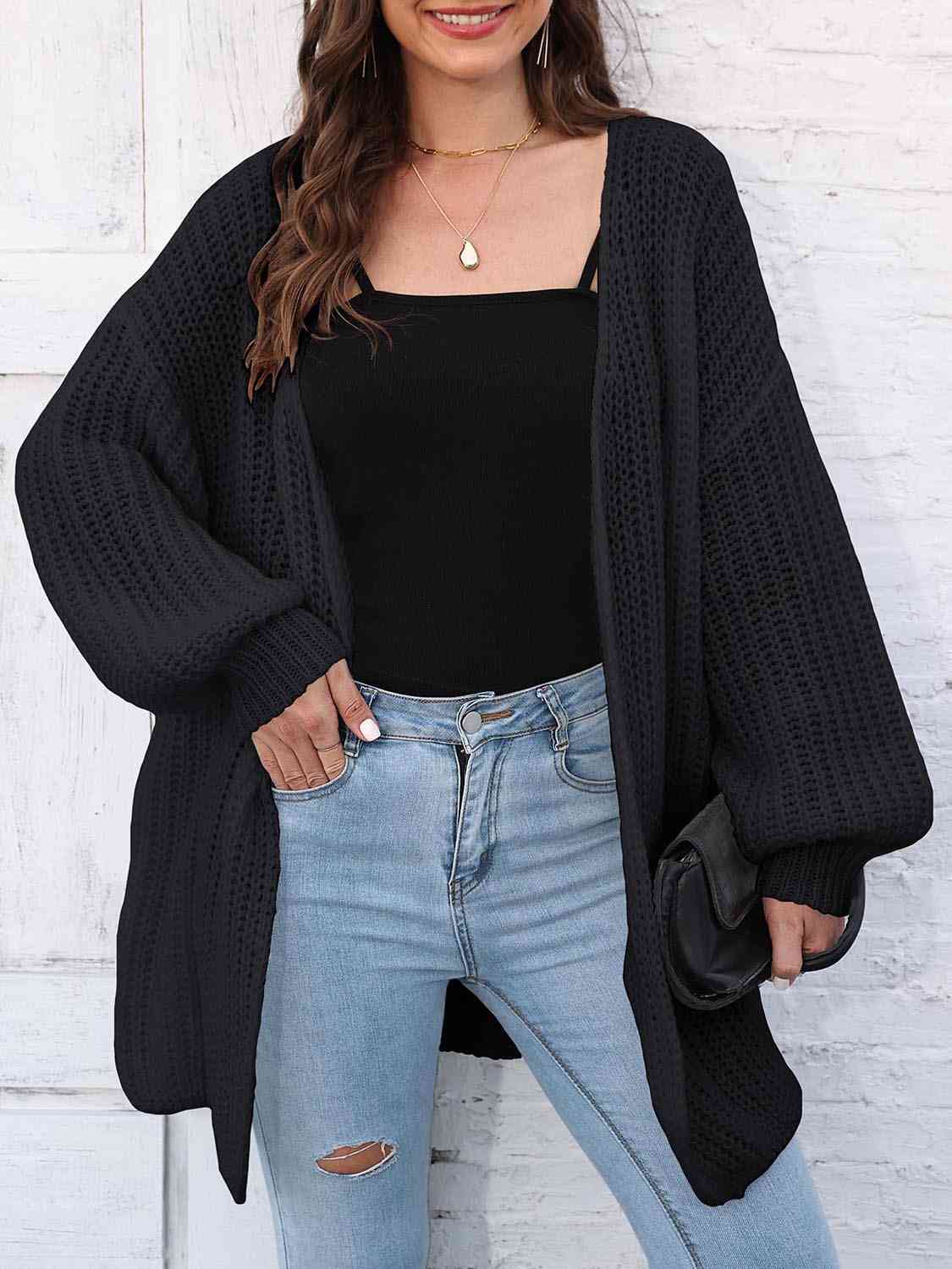  Dropped Shoulder  Cardigan Trendsi