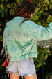  Raw Hem Distressed Jacket Trendsi