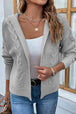 Cable-Knit Dropped Shoulder Hooded Cardigan Bazaarbey