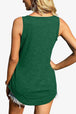 Curved Hem Square Neck Tank Bazaarbey