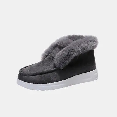 Furry Suede Snow Boots Trendsi