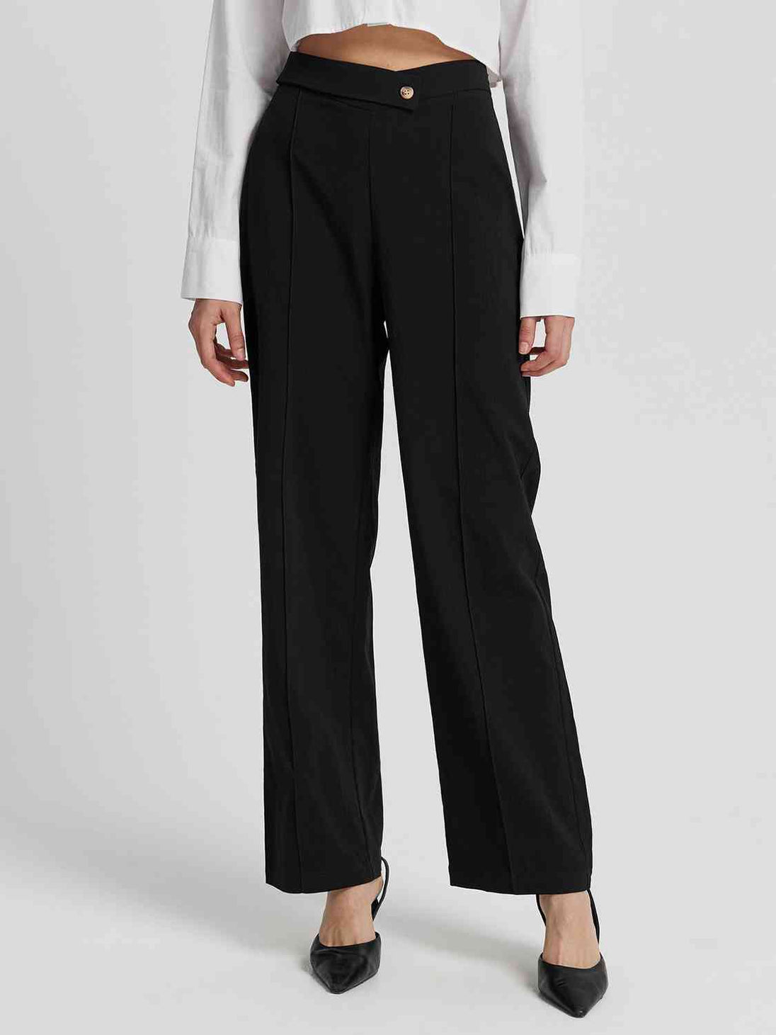 High Waist Straight Pants Bazaarbey