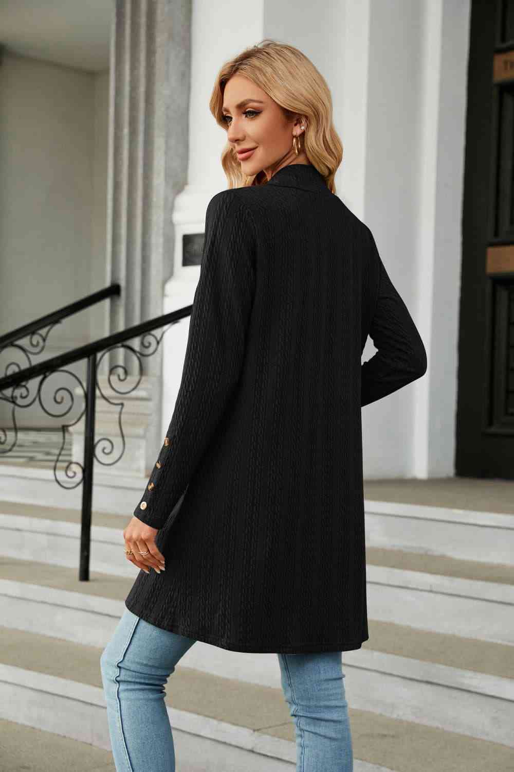 Long Sleeve  Cardigan Trendsi