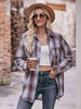 Plaid Dropped Shoulder Longline Shirt Trendsi