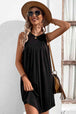 Round Neck Sleeveless Mini Dress -BazaarBey - www.shopbazaarbey.com