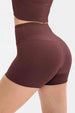 Slim Fit Wide Waistband Sports Shorts Trendsi