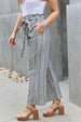  Find Your Path   Waist Striped Culotte Pants Bazaarbey