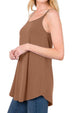 Full Size Spaghetti Strap V-Neck Flowy Tunic Cami Bazaarbey