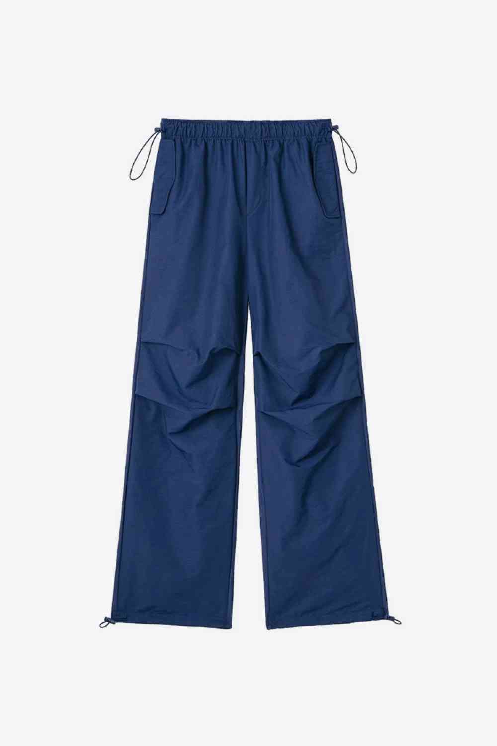 Drawstring Waist Pants with Pockets Bazaarbey