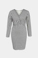 Plus Size   Neck Long Sleeve Pencil Dress -BazaarBey - www.shopbazaarbey.com