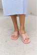  Studded Cross Strap Sandals in Blush Trendsi