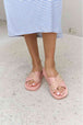  Studded Cross Strap Sandals in Blush Trendsi