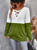   V-Neck Long Sleeve Top Trendsi