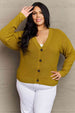    Button Down Cardigan in Chartreuse Trendsi