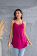 Full Size Spaghetti Strap V-Neck Flowy Tunic Cami Bazaarbey