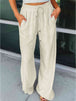 Drawstring Wide Leg Pants Bazaarbey