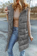  Hooded Sleeveless Puffer Vest Trendsi