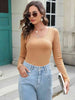 Long Sleeve Scoop Neck T-Shirt Trendsi