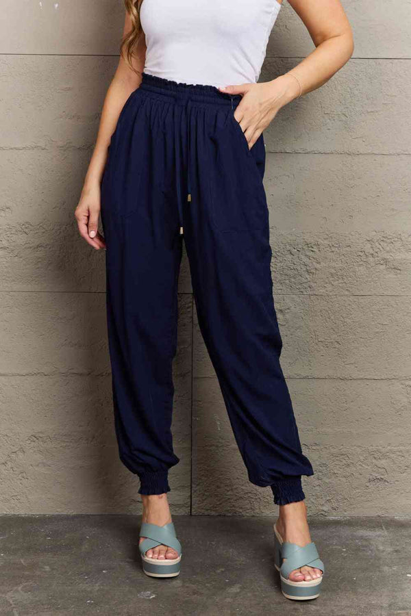 Tied Long Joggers with Pockets Bazaarbey