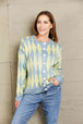 Woven Right Argyle Button Front Drop Shoulder Cardigan Trendsi