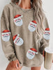  Santa Patch Ribbed Sweatshirt Bazaarbey