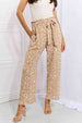 Heimish Right Angle Full Size Geometric Printed Pants in Tan Bazaarbey