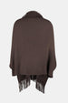 Fringe Open Front Long Sleeve Poncho Bazaarbey