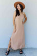 Ninexis Good Energy Full Size Cami Side Slit Maxi Dress in Camel Bazaarbey