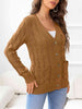 Button Down Cable-Knit Cardigan Bazaarbey