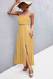 Strapless Split Maxi Dress Bazaarbey