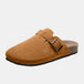 Suede Closed Toe Buckle Slide Trendsi