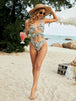 Animal Print  Sleeveless One-Piece Swimsuit Bazaarbey