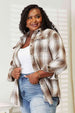  Plaid Dropped Shoulder Shirt Trendsi