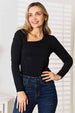 BazaarBey  Asymmetrical Neck Long Sleeve Top Trendsi