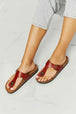 MMShoes Drift Away T-Strap Flip-Flop in Red Trendsi